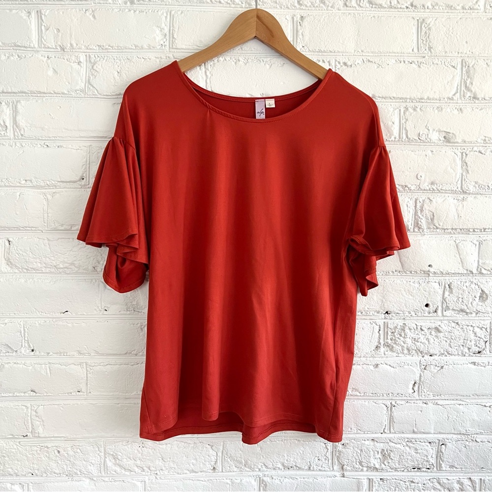 Francesca’s Collection Burnt Orange Top | Size Large